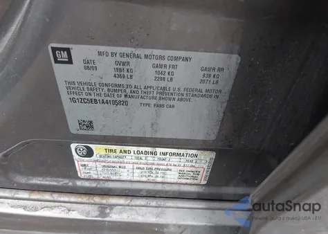 2010 Chevrolet Malibu Lt из США, поврежденный, VIN 1G1ZC5EB1A4105820